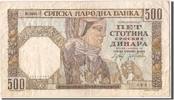 Serbien 500 Dinara Geldschein, 1941-11-01, SS -