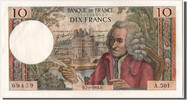 Frankreich 10 Francs Geldschein, 10 F 1963-1973 ''Voltaire'' -