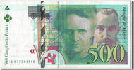 Frankreich 500 Francs Geldschein, 500 F 1994-2000 ''Pierre et Marie Curie'' -