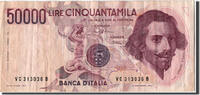 Italien 50,000 Lire Geldschein, 1984-02-06, SS -