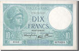Frankreich 10 Francs Geldschein, 10 F 1916-1942 ''Minerve'', 1939-07-06 -