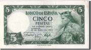 Spanien 5 Pesetas Geldschein, 1954-07-22, VZ+ -