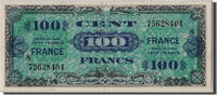 Frankreich 100 Francs Geldschein, 1945 Verso France, 1945-06-04, VZ -