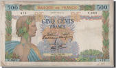 Frankreich 500 Francs Geldschein, 500 F 1940-1944 ''La Paix'' -