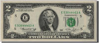 Vereinigte Staaten Two Dollars Geldschein, UNZ -
