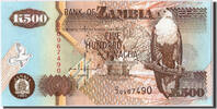 Sambia 500 Kwacha Geldschein, UNZ -