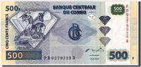 Congo Democratic Republic 500 Francs Geldschein, 2002-01-04, UNZ -