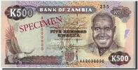 Sambia 500 Kwacha Geldschein, UNZ -