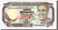 Sambia 2 Kwacha Geldschein, UNZ -