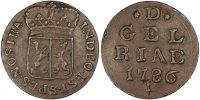 Niederlande Duit Münze, GELDERLAND, SS+, Kupfer, KM:105 -