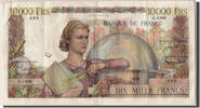 Frankreich 10,000 Francs Geldschein, 10 000 F 1945-1956 ''Génie Français'' -