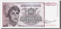 Jugoslawien 500,000,000 Dinara Geldschein, UNZ -