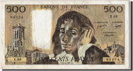 Frankreich 500 Francs Geldschein, 500 F 1968-1993 ''Pascal'' -