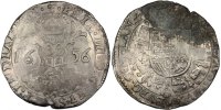Spanische Niederlande Patagon Münze, Flanders, Bruges, SS, Silber -