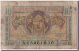 Frankreich 10 Francs Geldschein, 1947 French Treasury, S -