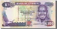 Sambia 100 Kwacha Geldschein, Undated (1991), Undated, KM:34a, UNZ -