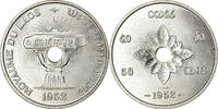 Laos 50 Cents Münze, Lao, Sisavang Vong, UNZ, Aluminium, Lecompte:8 -