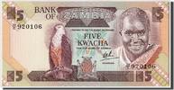 Sambia 5 Kwacha Geldschein, Undated (1980-88), Undated, KM:25c, UNZ -
