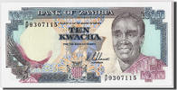 Sambia 10 Kwacha Geldschein, Undated (1989-91), KM:31a, UNZ -