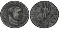 Follis Münze, Maximinus II, Kyzikos, SS, Kupfer -