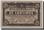 Frankreich 25 Centimes Geldschein, Roubaix et Tourcoing, UNZ- -