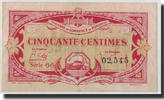 Frankreich 50 Centimes Geldschein, Bordeaux, SS, Pirot:30-24 -