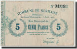 Frankreich 5 Francs Geldschein, Germaine, SS, Pirot:02-1054 -