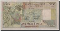 Tunesien 5000 Francs Geldschein, 1949-11-18, KM:27, S -
