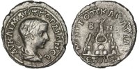 Drachm Münze, Gordian III, Caesarea, SS+, Silber -