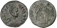 1/2 Centenionalis Münze, Aelia, Heraclea, SS+, Kupfer -
