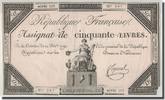 Frankreich 50 Livres Fiquenel, 1792-12-14, S+, KM:A72, Lafaurie:164 -