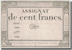 Frankreich 100 Francs Guyot, 7.1.1795, SS, KM:A78, Lafaurie:173 -