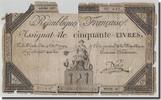 Frankreich 50 Livres Nyon, 1792-12-14, SGE, KM:A72, Lafaurie:164 -
