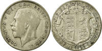 Großbritannien 1/2 Crown Münze, George V, S+, Silber, KM:818.1a -