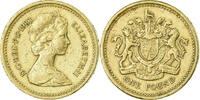 Großbritannien Pound Münze, Elizabeth II, S+, Nickel-brass, KM:933 -