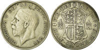 Großbritannien 1/2 Crown Münze, George V, S, Silber, KM:835 -