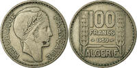 Algeria 100 Francs Münze, Paris, S+, Copper-nickel, KM:93 -