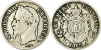 Frankreich 2 Francs Münze, Napoleon III, Napoléon III, Paris, S -