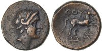Bronze Æ Münze, Lucania, Thourioi, Apollo, Bronze, SS, Bronze -