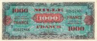 Frankreich 1000 Francs 1945 Verso France, SERIE DE 1944, VZ -