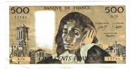 Frankreich 500 Francs Pascal, A.76, VZ, Fayette:71.17, KM:156d -