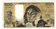 Frankreich 500 Francs Pascal, W.33, SS, Fayette:71.10, KM:156b -