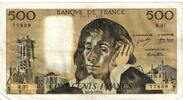Frankreich 500 Francs Pascal, R.37, SS, Fayette:71.10, KM:156b -