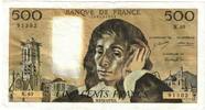 Frankreich 500 Francs Pascal, K.40, S+, Fayette:71.10, KM:156b -