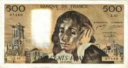 Frankreich 500 Francs Pascal, Z.43, SS, Fayette:71.11, KM:156b -