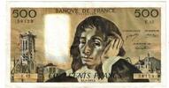 Frankreich 500 Francs Pascal, E.42, SS+, Fayette:71.11, KM:156b -