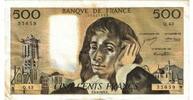 Frankreich 500 Francs Pascal, Q.43, SS, Fayette:71.11, KM:156b -