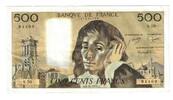Frankreich 500 Francs Pascal, S.50, SS, Fayette:71.13, KM:156c -