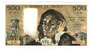 Frankreich 500 Francs Pascal, S.59, SS, Fayette:71.14, KM:156d -