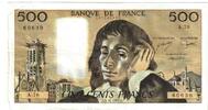 Frankreich 500 Francs Pascal, A.76, SS, Fayette:71.17, KM:156d -